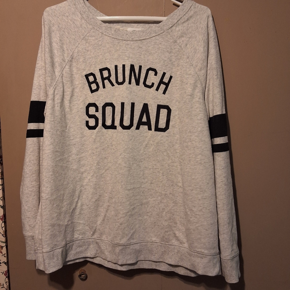Old Navy Gray 'Brunch Squad' Sweatshirt